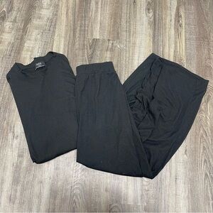 Dressed in LALA ribbed tunic pants set black women’s size medium